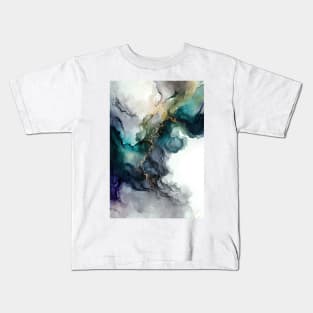 Silent Pool- Abstract Alcohol Ink Art Kids T-Shirt